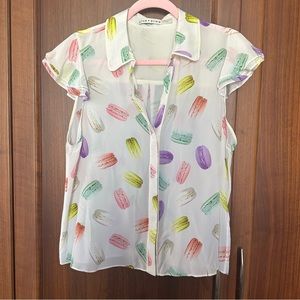 Alice + Olivia macaron blouse